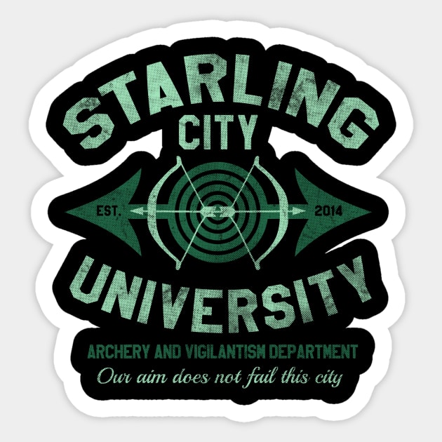 Starling City University Sticker by Arinesart